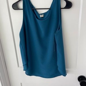 Teal shell top work blouse